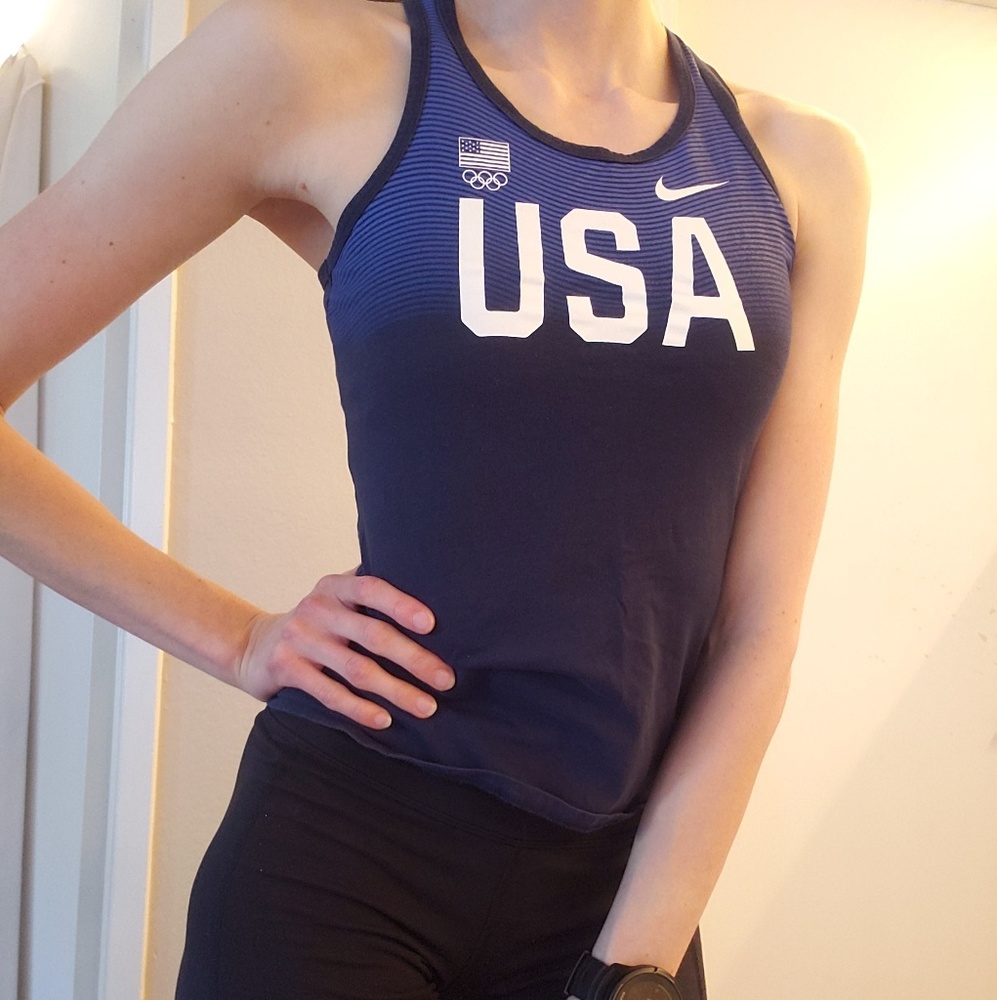 Girls Nike USA muscle tank top